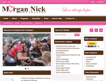 Tablet Screenshot of morgannickfoundation.com